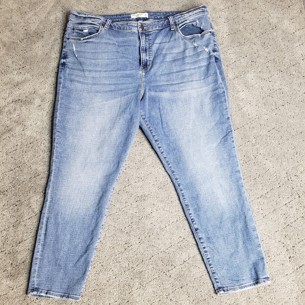 Abercrombie & Fitch Jeans Womens 22 Blue Curve Love Ankle High Waist Whisker
